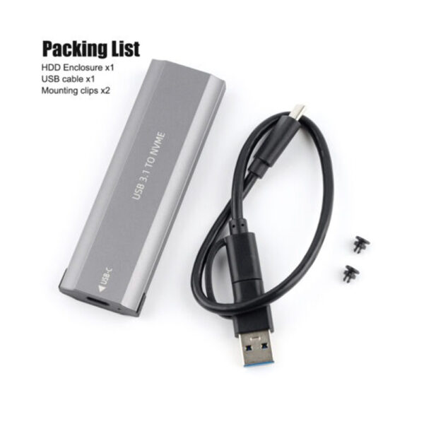 UK M.2 NVMe / SATA SSD Enclosure Caddy USB 3.1 Type C M2 PCIe NGFF Adapter NEW