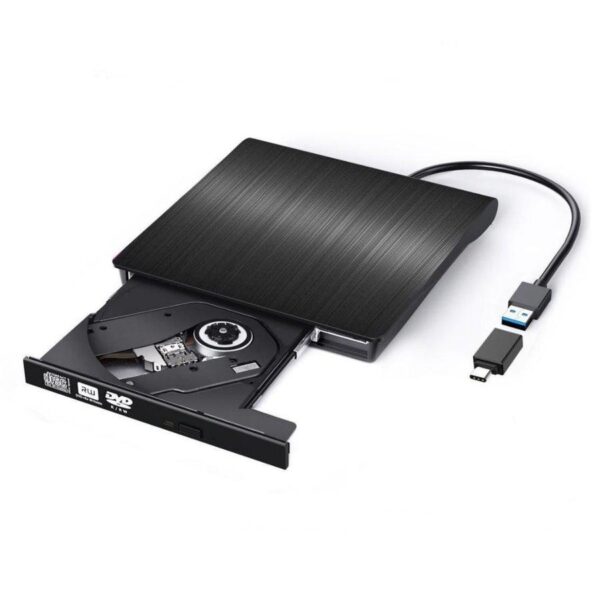 USB 3.0 Slim External DVD/CD RW Writer Drive – Burner & Player for Laptop/PC